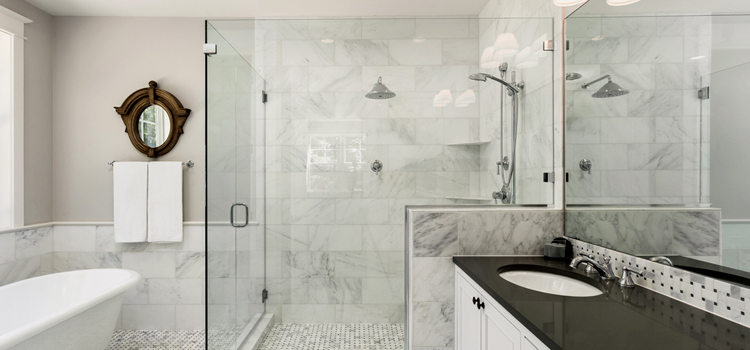 bathroom shower door installation in Bellflower