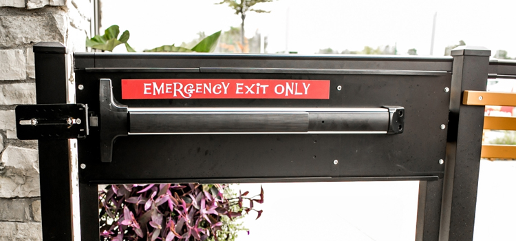emergency push bar installation in Bellflower